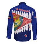 new-zealand-waitangi-day-long-sleeve-button-shirt-nz-maori-tui-bird-with-kowhai-flowers