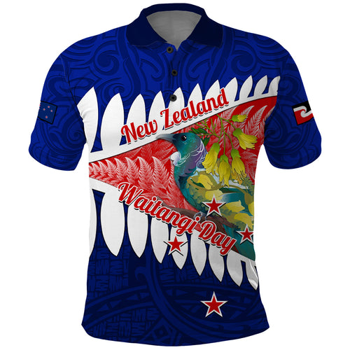 new-zealand-waitangi-day-polo-shirt-nz-maori-tui-bird-with-kowhai-flowers