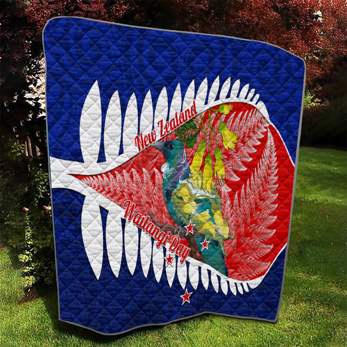 new-zealand-waitangi-day-quilt-nz-maori-tui-bird-with-kowhai-flowers