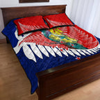 new-zealand-waitangi-day-quilt-bed-set-nz-maori-tui-bird-with-kowhai-flowers