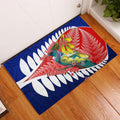 new-zealand-waitangi-day-rubber-doormat-nz-maori-tui-bird-with-kowhai-flowers