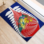 new-zealand-waitangi-day-rubber-doormat-nz-maori-tui-bird-with-kowhai-flowers