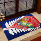 new-zealand-waitangi-day-rubber-doormat-nz-maori-tui-bird-with-kowhai-flowers