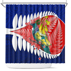new-zealand-waitangi-day-shower-curtain-nz-maori-tui-bird-with-kowhai-flowers