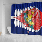 new-zealand-waitangi-day-shower-curtain-nz-maori-tui-bird-with-kowhai-flowers