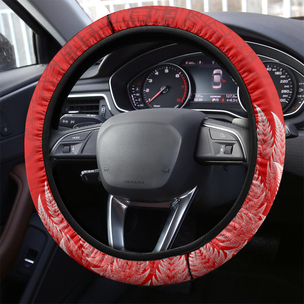 new-zealand-waitangi-day-steering-wheel-cover-nz-maori-tui-bird-with-kowhai-flowers