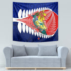 new-zealand-waitangi-day-tapestry-nz-maori-tui-bird-with-kowhai-flowers