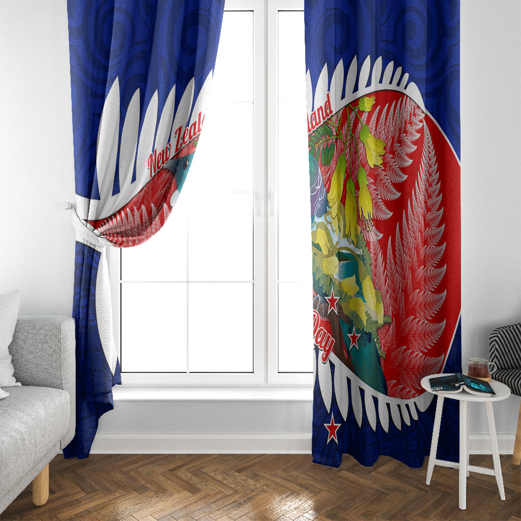 new-zealand-waitangi-day-window-curtain-nz-maori-tui-bird-with-kowhai-flowers