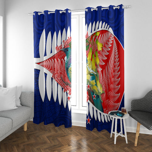 new-zealand-waitangi-day-window-curtain-nz-maori-tui-bird-with-kowhai-flowers