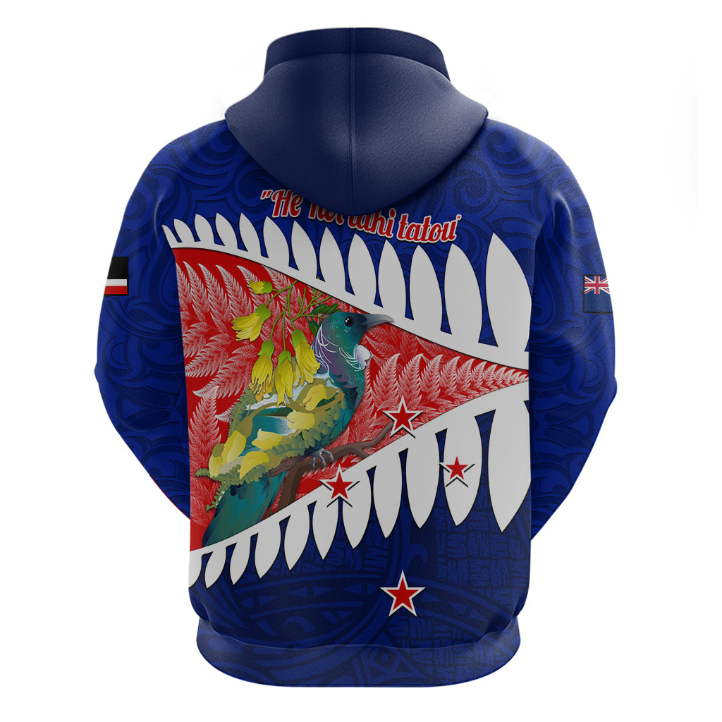 new-zealand-waitangi-day-zip-hoodie-nz-maori-tui-bird-with-kowhai-flowers