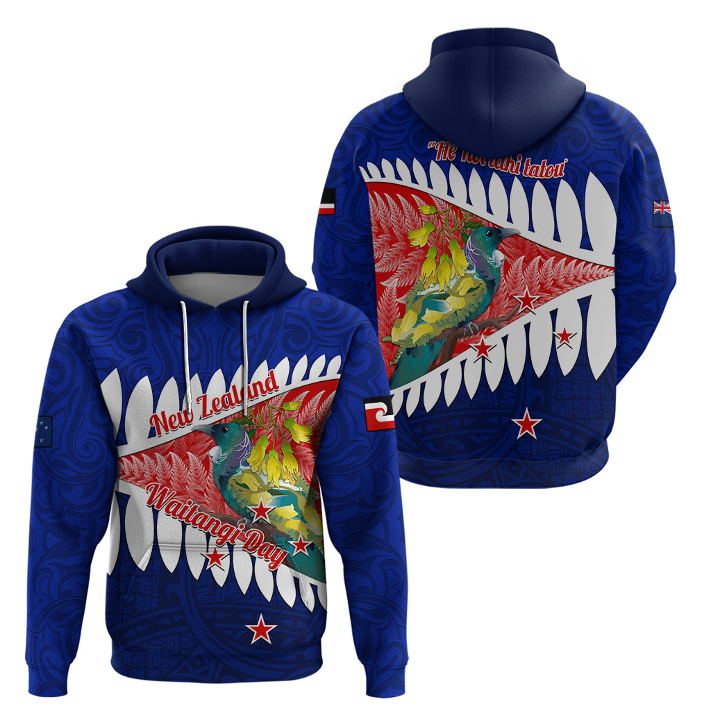 new-zealand-waitangi-day-zip-hoodie-nz-maori-tui-bird-with-kowhai-flowers