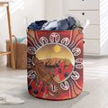 Indigenous Goanna Australia Laundry Basket Aussie Uluru Ayers Rock Sturt's Desert Pea
