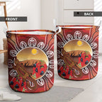 Indigenous Goanna Australia Laundry Basket Aussie Uluru Ayers Rock Sturt's Desert Pea