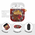 Indigenous Goanna Australia AirPods Case Aussie Uluru Ayers Rock Sturt's Desert Pea