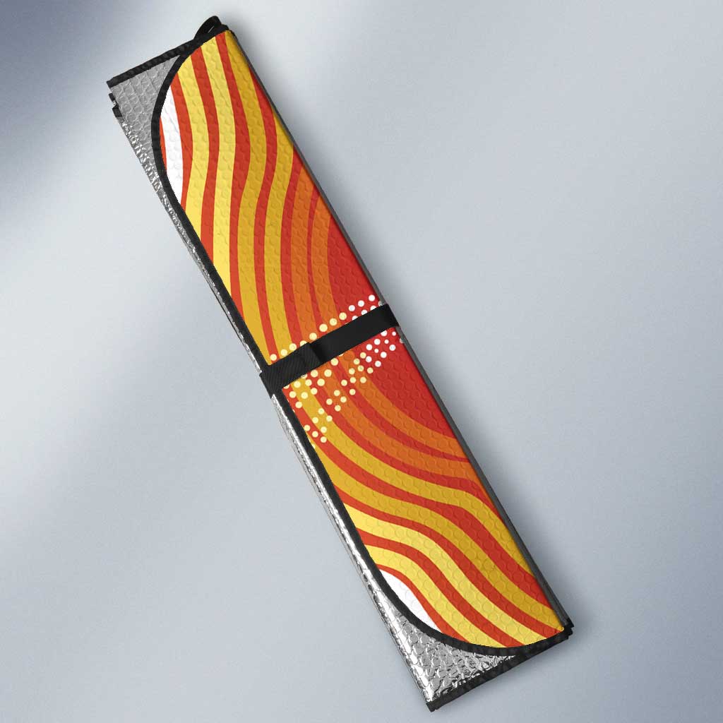 Indigenous Goanna Australia Auto Sun Shade Aussie Uluru Ayers Rock Sturt's Desert Pea