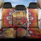 Indigenous Goanna Australia Back Car Seat Cover Aussie Uluru Ayers Rock Sturt's Desert Pea