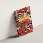 Indigenous Goanna Australia Canvas Wall Art Aussie Uluru Ayers Rock Sturt's Desert Pea