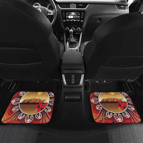 Indigenous Goanna Australia Car Mats Aussie Uluru Ayers Rock Sturt's Desert Pea