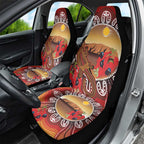 Indigenous Goanna Australia Car Seat Cover Aussie Uluru Ayers Rock Sturt's Desert Pea