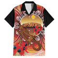 Indigenous Goanna Australia Hawaiian Shirt Aussie Uluru Ayers Rock Sturt's Desert Pea