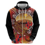 Indigenous Goanna Australia Hoodie Aussie Uluru Ayers Rock Sturt's Desert Pea