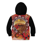 Indigenous Goanna Australia Kid Hoodie Aussie Uluru Ayers Rock Sturt's Desert Pea