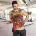 Indigenous Goanna Australia Men Tank Top Aussie Uluru Ayers Rock Sturt's Desert Pea