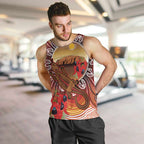 Indigenous Goanna Australia Men Tank Top Aussie Uluru Ayers Rock Sturt's Desert Pea