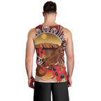 Indigenous Goanna Australia Men Tank Top Aussie Uluru Ayers Rock Sturt's Desert Pea