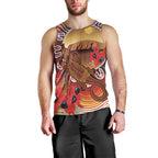 Indigenous Goanna Australia Men Tank Top Aussie Uluru Ayers Rock Sturt's Desert Pea
