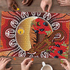 Indigenous Goanna Australia Puzzle Aussie Uluru Ayers Rock Sturt's Desert Pea