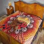 Indigenous Goanna Australia Quilt Aussie Uluru Ayers Rock Sturt's Desert Pea