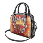 Indigenous Goanna Australia Shoulder Handbag Aussie Uluru Ayers Rock Sturt's Desert Pea