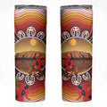 Indigenous Goanna Australia Skinny Tumbler Aussie Uluru Ayers Rock Sturt's Desert Pea