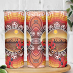 Indigenous Goanna Australia Skinny Tumbler Aussie Uluru Ayers Rock Sturt's Desert Pea