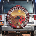 Indigenous Goanna Australia Spare Tire Cover Aussie Uluru Ayers Rock Sturt's Desert Pea