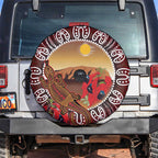 Indigenous Goanna Australia Spare Tire Cover Aussie Uluru Ayers Rock Sturt's Desert Pea