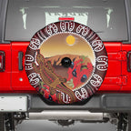 Indigenous Goanna Australia Spare Tire Cover Aussie Uluru Ayers Rock Sturt's Desert Pea