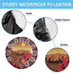 Indigenous Goanna Australia Spare Tire Cover Aussie Uluru Ayers Rock Sturt's Desert Pea
