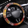 Indigenous Goanna Australia Steering Wheel Cover Aussie Uluru Ayers Rock Sturt's Desert Pea