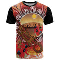 Indigenous Goanna Australia T Shirt Aussie Uluru Ayers Rock Sturt's Desert Pea