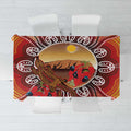 Indigenous Goanna Australia Tablecloth Aussie Uluru Ayers Rock Sturt's Desert Pea