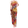 Indigenous Goanna Australia Tank Maxi Dress Aussie Uluru Ayers Rock Sturt's Desert Pea