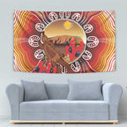 Indigenous Goanna Australia Tapestry Aussie Uluru Ayers Rock Sturt's Desert Pea