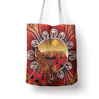 Indigenous Goanna Australia Tote Bag Aussie Uluru Ayers Rock Sturt's Desert Pea
