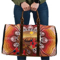 Indigenous Goanna Australia Travel Bag Aussie Uluru Ayers Rock Sturt's Desert Pea