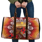Indigenous Goanna Australia Travel Bag Aussie Uluru Ayers Rock Sturt's Desert Pea