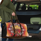 Indigenous Goanna Australia Travel Bag Aussie Uluru Ayers Rock Sturt's Desert Pea