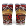 Indigenous Goanna Australia Tumbler Cup Aussie Uluru Ayers Rock Sturt's Desert Pea