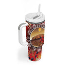 Indigenous Goanna Australia Tumbler With Handle Aussie Uluru Ayers Rock Sturt's Desert Pea